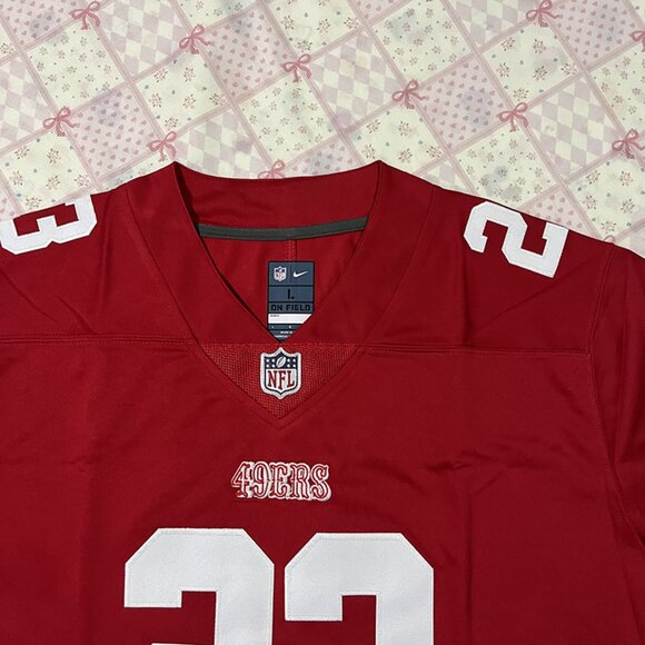 San Francisco 49ers #23 Christian Mccaffrey Red Jersey Size L - Picture 2 of 6
